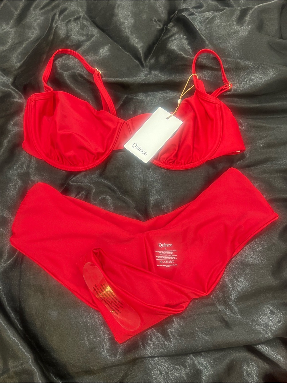 Quince Bright Red Underwire Bikini Set